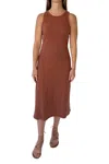 Mod Ref Sleeveless Cotton Blend Dress In Brick In Red