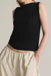Mod Ref Soft Knit Twist Tank Top In Black