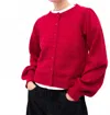 Mod Ref Sola Cardigan In Red In Red