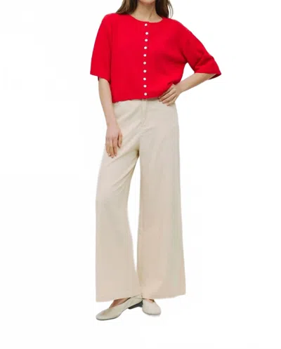 Mod Ref Stacey Cardigan In Red