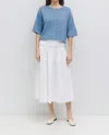 Mod Ref Stacey Short Sleeve Button Down Cardigan In Blue In Multi