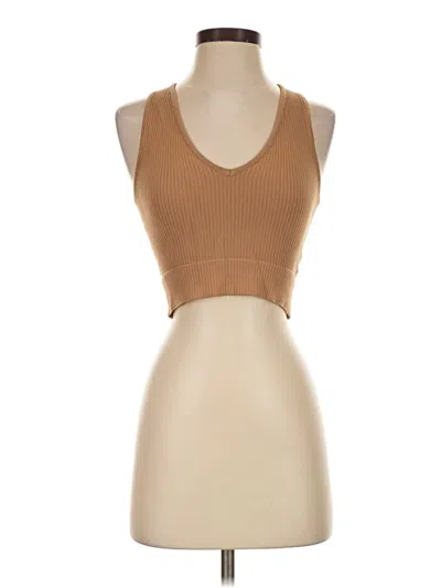Pre-owned Mod Ref Tank Top Tan Halter Neckline Tops