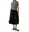 Mod Ref The Bella Midi Skirt In Black In Black
