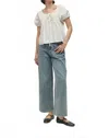 Mod Ref The Clara Cotton Top In White In White