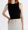 Mod Ref The Farrah Crop Top In Black In Black