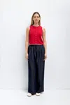 Mod Ref The Lisa Top In Red/pink In Multi