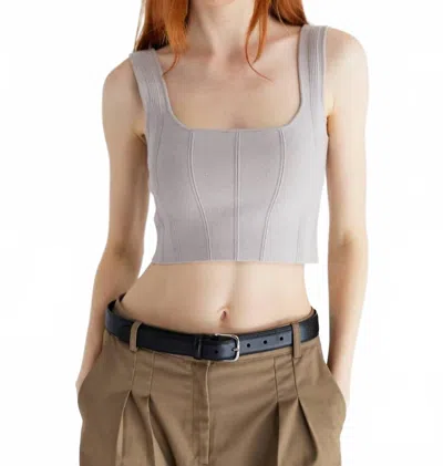 Mod Ref The Millie Top In Grey In Blue