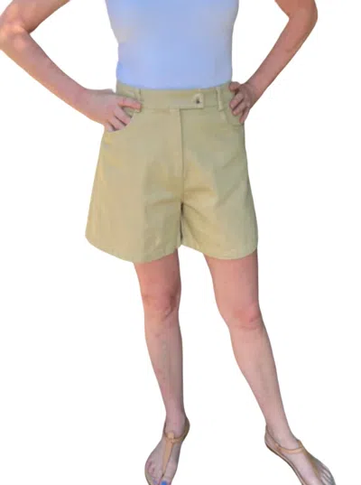 Mod Ref The Norah Shorts In Khaki In Yellow