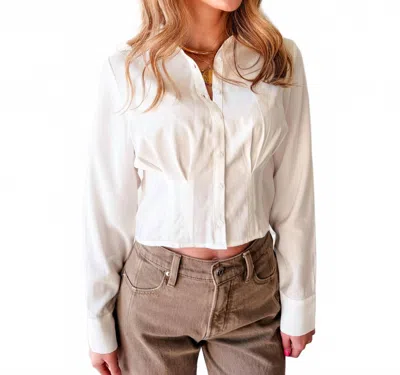 Mod Ref Violetta Button Up Shirt In White