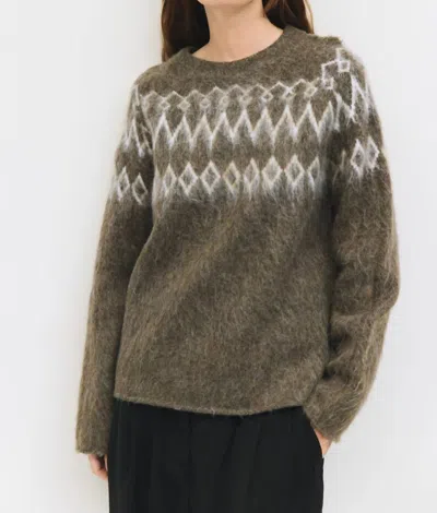 Mod Ref Wilson Sweater In Deep Moss In Transparent