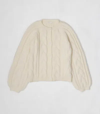 Mod Ref Women's Grace Cardigan In White In Neutral