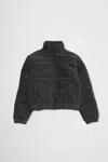 Mod Ref Women's Josie Cropped Corduroy Puffer Jacket In Black In Black