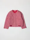 Mod Ref Women's Michelle Quilted Gingham Jacket In Red In Pink