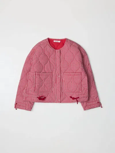 Mod Ref Women's Michelle Quilted Gingham Jacket In Red In Pink