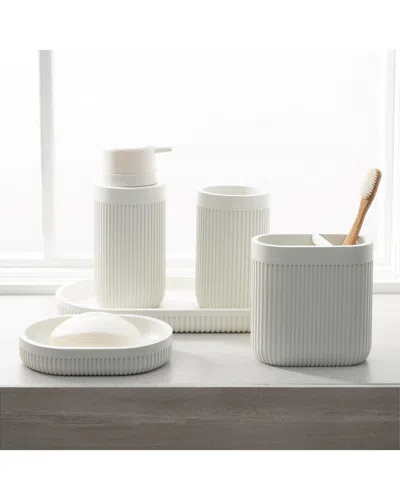 Moda At Home 5pc Corbett Countertop Set In White