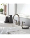 Moda At Home Anitra Ceramic Bath Coutertop 4pc Set In Grey