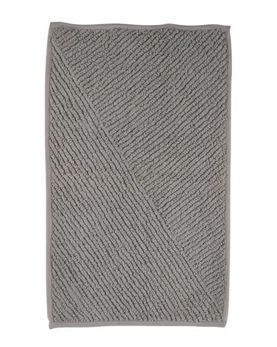 Moda At Home Bently Reversible Cotton Bath Mat In Gray