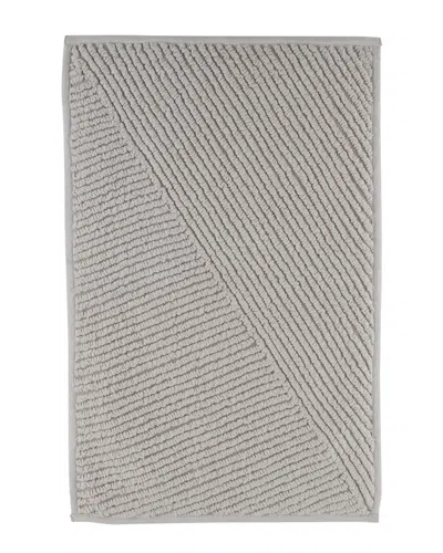 Moda At Home Bently Reversible Cotton Bath Mat In Gray