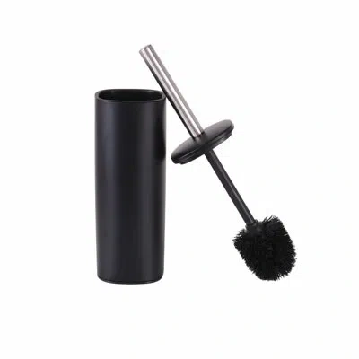 Moda At Home Bryant Stainless Steel Toilet Brush And Holder In Matte Black