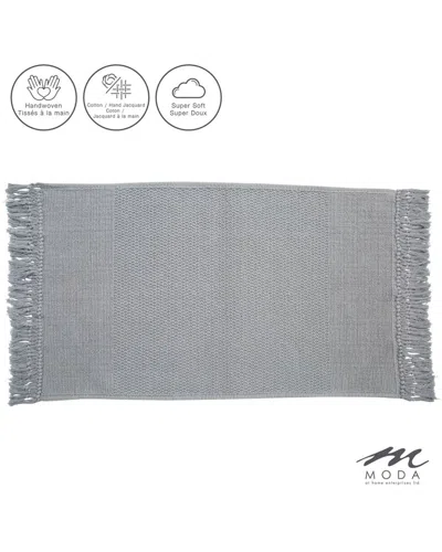 Moda At Home Carlaw Tasseled Bath Mat In Gray