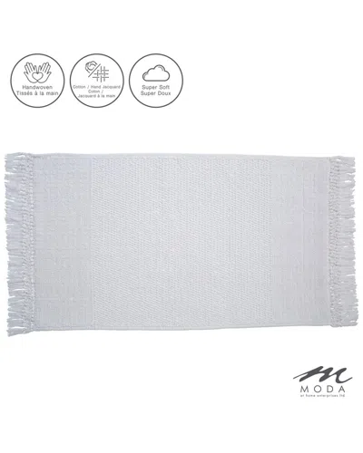 Moda At Home Carlaw Tasseled Bath Mat In White