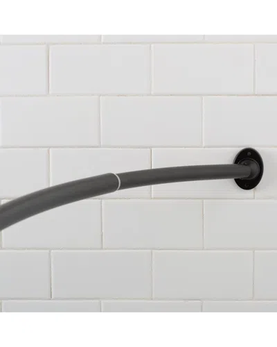 Moda At Home Curved 42-72in Shower Curtain Rod In Black