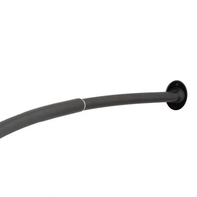 Moda At Home Curved Rod 2'' Curved Shower Curtain Rod In Matte Black
