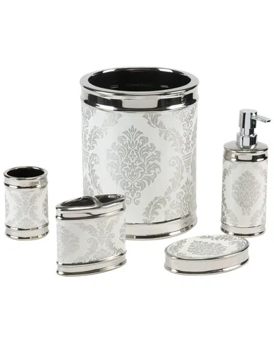 MODA AT HOME MODA AT HOME DAMASK BATH COUNTERTOP COLLECTION 5PC SET