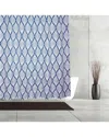 Moda At Home Deco Leaf 3pc Shower Curtain Set With 12 Shower Hooks In Multi