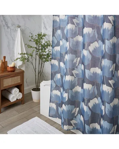 Moda At Home Dharam Shower Curtain Set In Blue