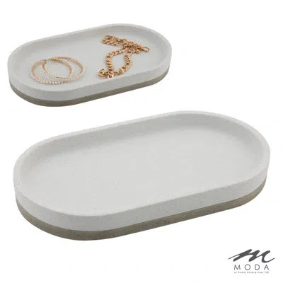 Moda At Home Hudson Bathroom Tray In Gray