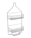 Moda At Home Jacob Shower Caddy In Black