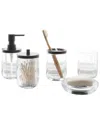 Moda At Home Jasper Bath Countertop 5pc Set In Clear