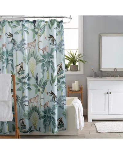 MODA AT HOME MODA AT HOME LAMPANG 3PC SHOWER CURTAIN SET WITH 12 SHOWER HOOKS