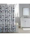Moda At Home Mesa 3pc Shower Curtain Set With 12 Shower Hooks In Multi