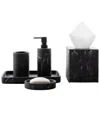 Moda At Home Michaelangelo Bath Countertop 5pc Set In Black