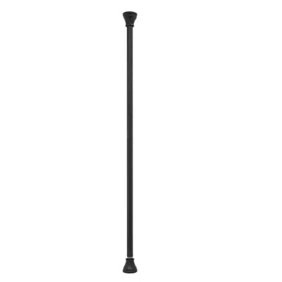 Moda At Home Monroe 2'' Straight Tension Shower Curtain Rod In Matte Black