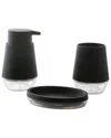 Moda At Home Oslo Bath Coutertop 3pc Set In Black