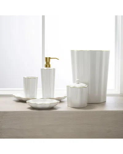 Moda At Home Pavona 6 Piece Bath Coutertop Set White/gold