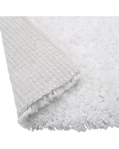 Moda At Home Plush Handwoven Bath Mat In White