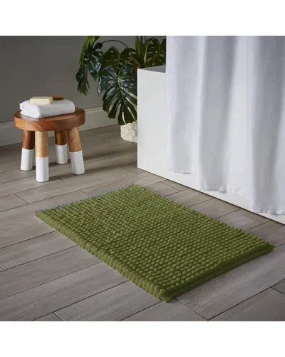 Moda At Home Puff Chunky Bath Mat In Green