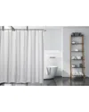 Moda At Home Belgian Waffle 3pc Shower Curtain Set With 12 Shower Hooks In White