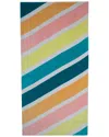 Moda At Home Set Of 2 Amalfi Stripe Velour Beach Towels