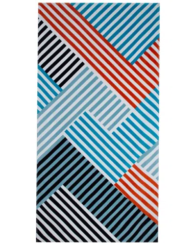 MODA AT HOME MODA AT HOME SET OF 2 KEYSTONE VELOUR BEACH TOWELS