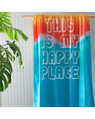 MODA AT HOME MODA AT HOME SET OF 2 MY HAPPY PLACE VELOUR BEACH TOWELS