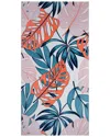 Moda At Home Set Of 2 Palm Medley Velour Beach Towels