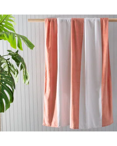 MODA AT HOME MODA AT HOME SET OF 2 WIDE STRIPE VELOUR BEACH TOWELS