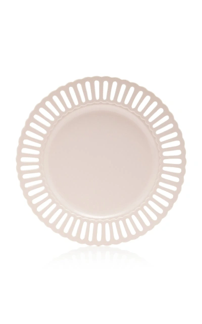 Moda Domus Balconata Creamware Charger Plate In Pink