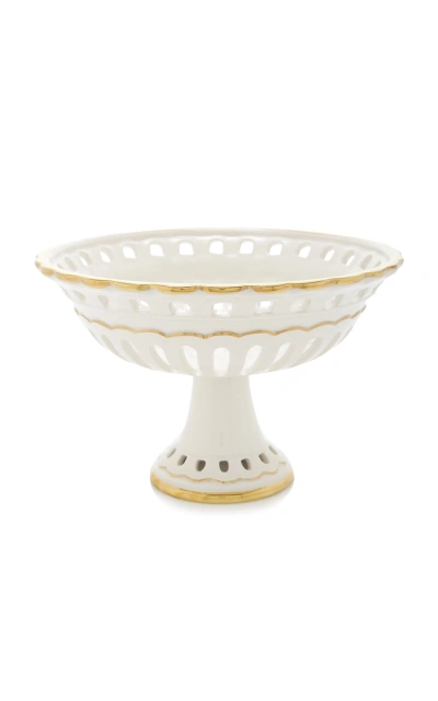 Moda Domus Balconata Creamware Footted Bowl In White