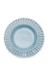Moda Domus Balconata Creamware Soup Plate In Blue